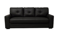 Carmela Large Leather Storage Sofa - Black